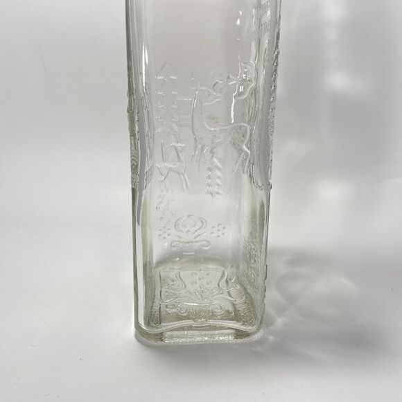 Vintage Alfred Schladerer Glass Bottle Germany Deer Scene Embossed No Cork - Picture 3 of 8